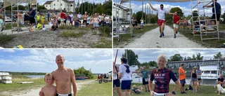 Glada miner och hårt slit i premiären för Rutes familje-triathlon
