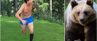 Skidlegendaren sprang på en björn i skogen