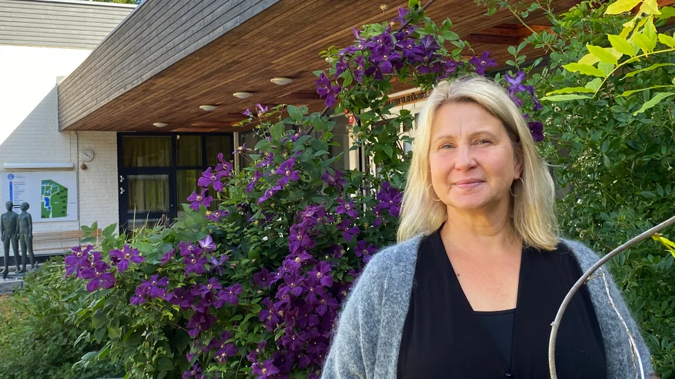 Pethra Bixo Larsson är rektor för Gamleby folkhögskola, som snart välkomnar årets elever till skolan.