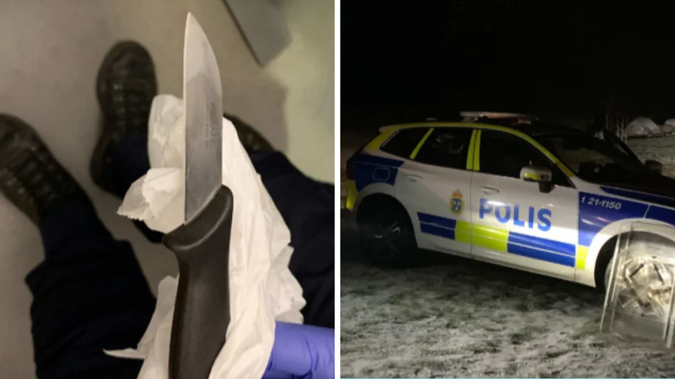 Kniven som användes vid mordförsöket beslagtogs av polisen.