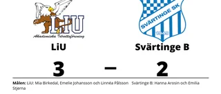 Seger för LiU mot Svärtinge B i spännande match