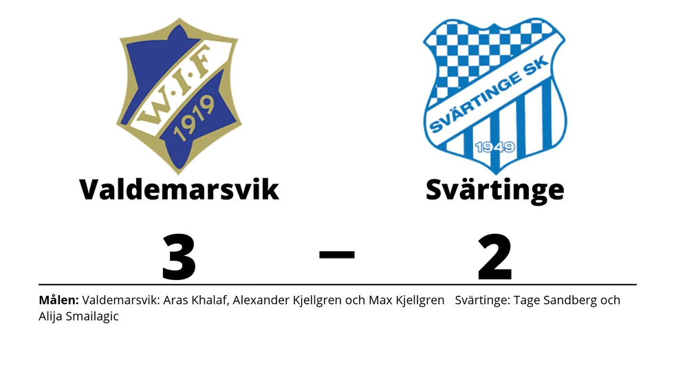 Valdemarsviks IF vann mot Svärtinge SK