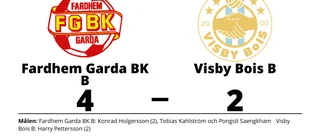 Seger för Fardhem Garda BK B i tidiga toppmatchen mot Visby Bois B
