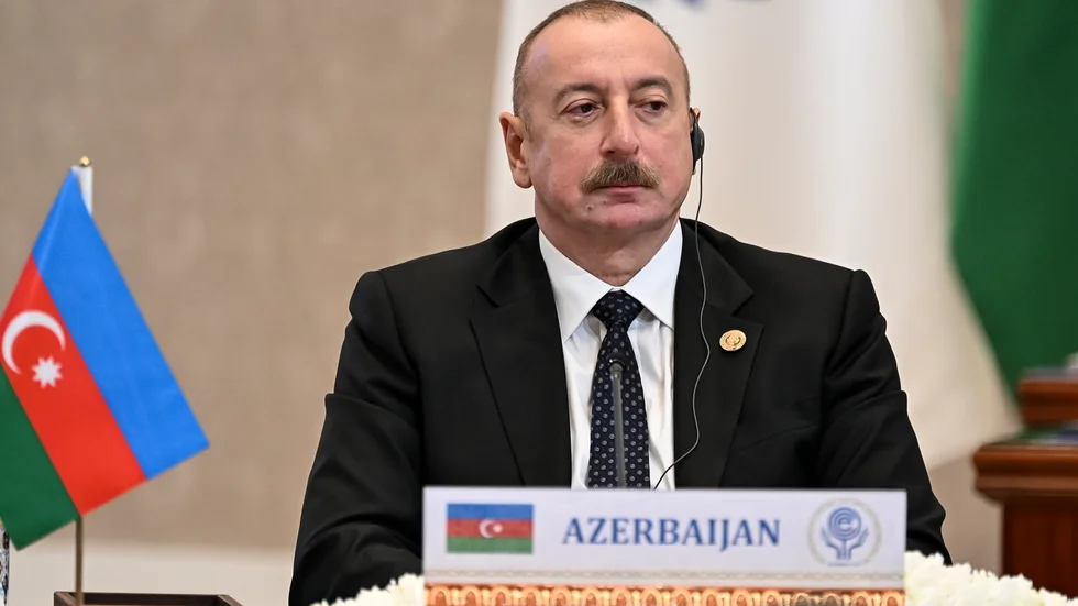 Azerbajdzjans president Ilham Aliyev höjer tonen mot Frankrike. Arkivbild.