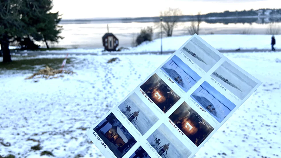 Frimärksserien med motiv från Norrbotten finns nu ute i handeln. Två av motiven kommer från kallbadsföreningens anläggning på Oscarsvarv i Luleå.