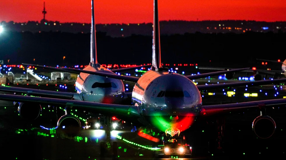 Ryanairplan vid flygplatsen i Frankfurt. Arkivbild.