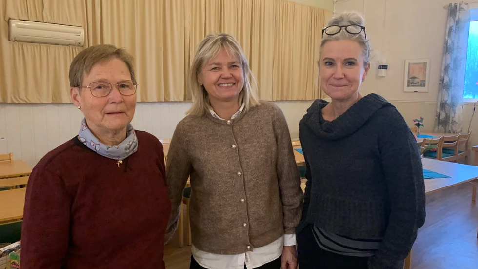 Från vänster föreningens egenvårdsombud Agneta Pettersson, KOL-sköterskan Eva Sunna och Camilla Wickström. 