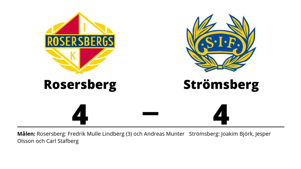 Rosersbergs IK spelade lika mot Strömsbergs IF