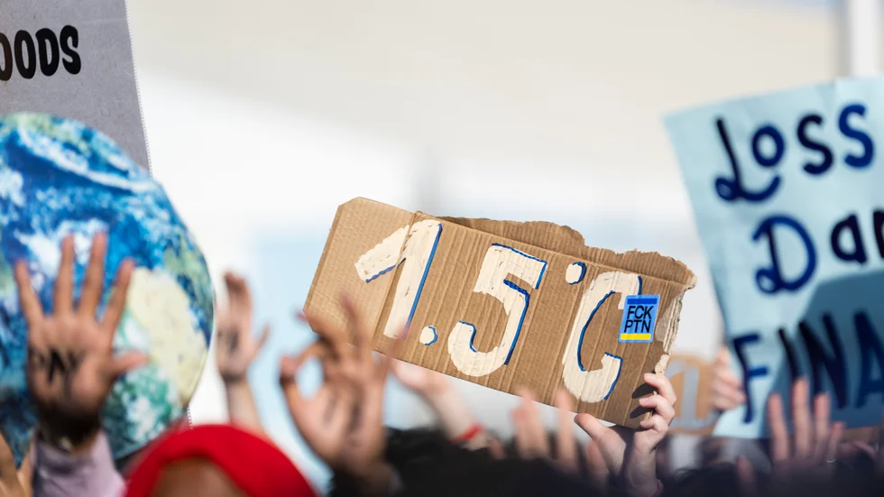Utrymmet för protester under förra årets klimatmöte i Egypten var begränsat, men aktivister kunde genomföra en del demonstrationer. Arkivbild.