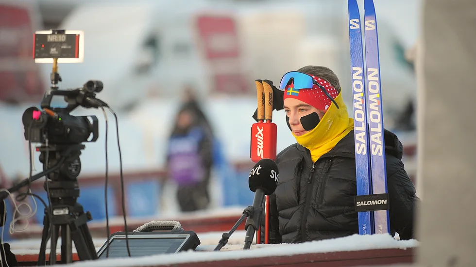 Skellefteåjuniorern Evelina Crusell var nöjd efter världscupdebuten i Gällivare.