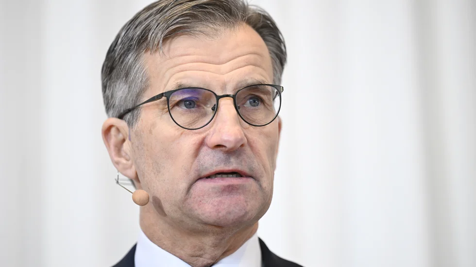 Riksbankschef Erik Thedéen i samband med Riksbankens pressträff i Jönköping nyligen.