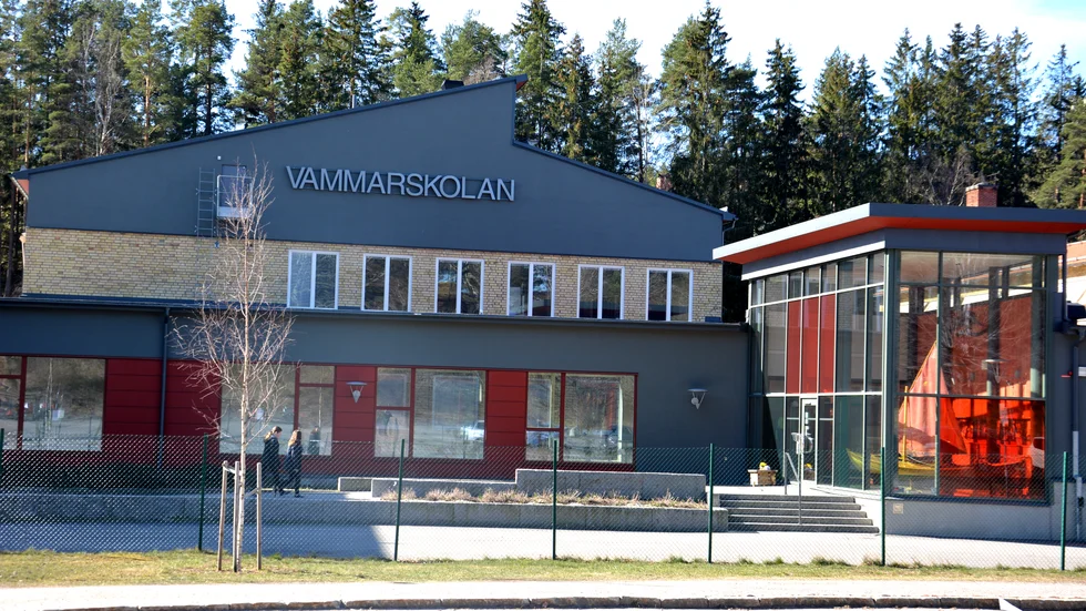 Vammarskolan drabbades av omfattande vattenskador efter en översvämning på söndagskvällen.