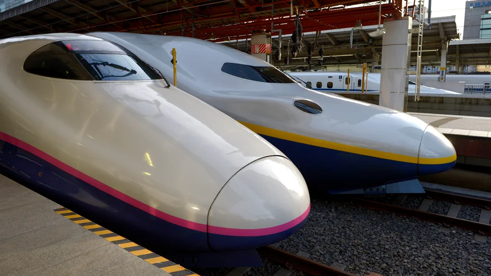 Det japanska höghastighetståget Shinkansen.
