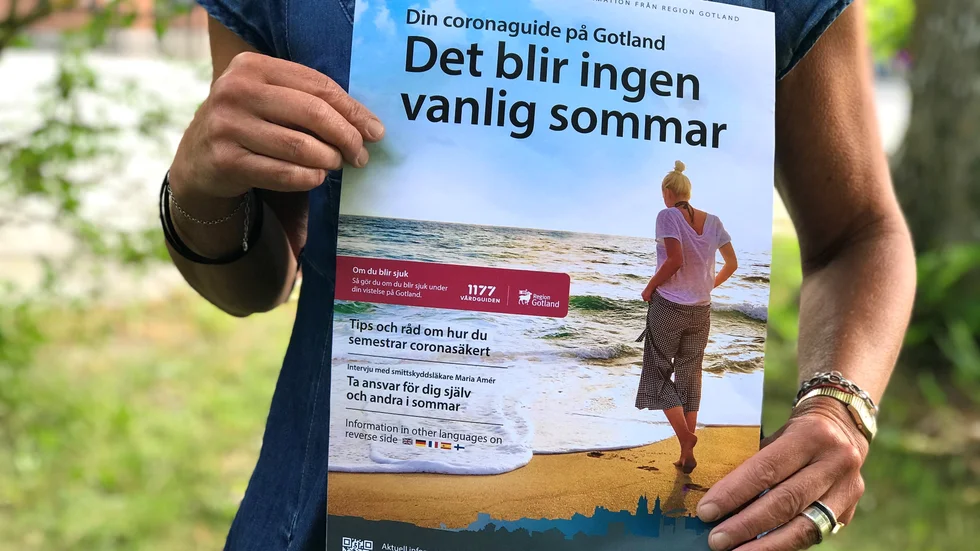 Region Gotlands nya coronaguide kommer att skickas ut till samtliga hushåll och sommarboenden på ön. 