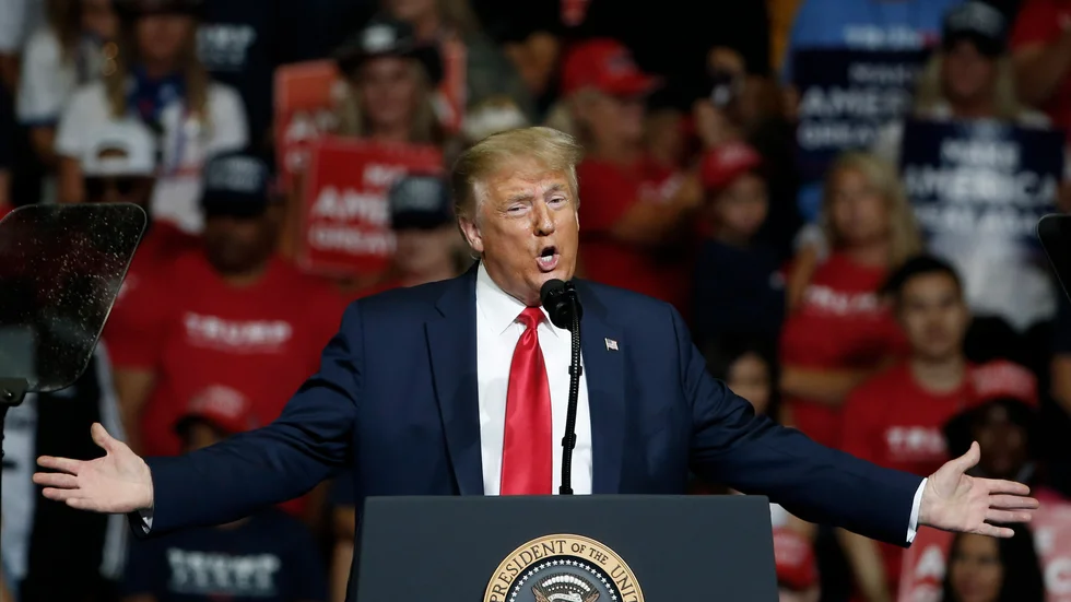Donald Trump har tillfälligt stängts av på Twitch. Arkivbild.