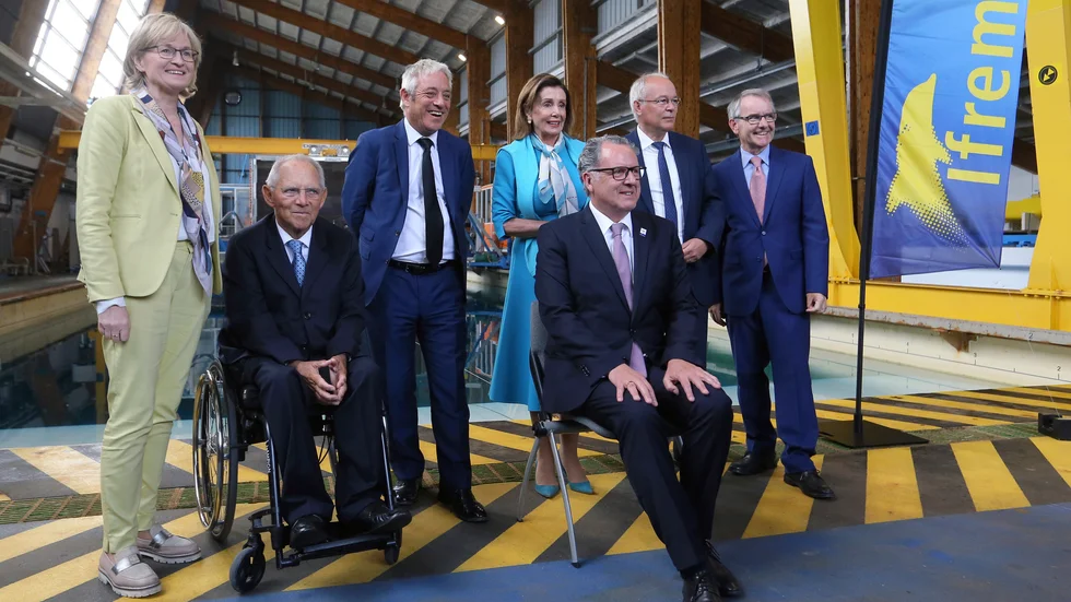 EU-parlamentets första vicetalman Mairead McGuinness – här längst till vänster i en delegation med andra talmän vid ett G7-möte i fjol – kan bli Irlands nya EU-kommissionär. Arkivfoto.