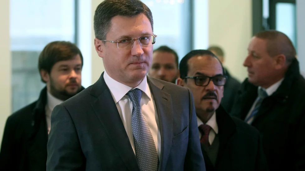 Rysslands energiminister Alexander Novak under ett OPEC-möte 2019. Arkivbild.