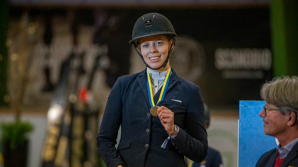 Piteåryttaren Wilma Marklund vann ett SM-brons i sitt första senior-SM.