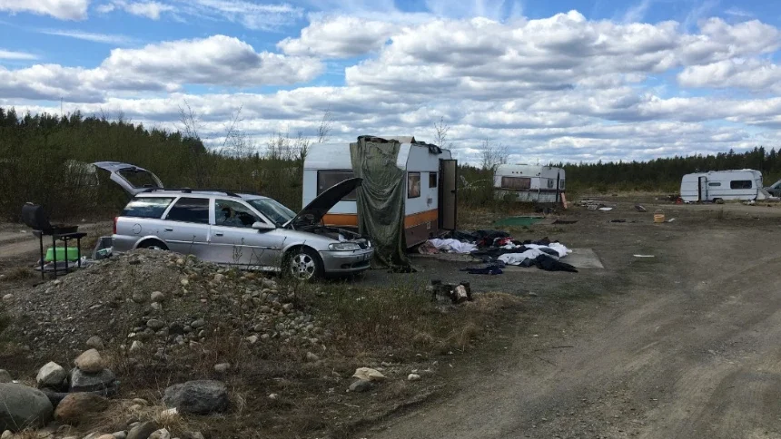 Norran har tidigare gjort besök på en av platserna i Skellefteå Kommun där migranter bott i husvagnar.