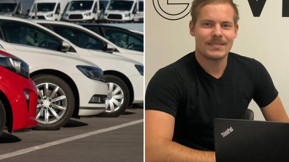 Victor Bouveng, delägare till BG Motor i Fyrislund, har märkt av en ökad försäljning av begagnade bilar.