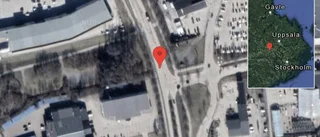 Stopp på E18 på grund av en singelolycka