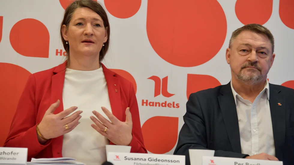 Handels avtalssekreterare Per Bardh, här tillsammans med numera LO:s ordförande Susanna Gideonsson. Arkivbild.