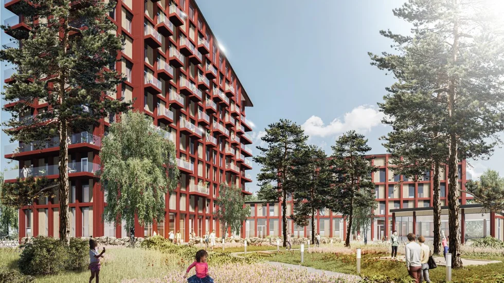 Här är det vinnande förslaget som vann bifall från Luleå kommuns jury. Det är Skanska som vill bygga en landmärke som ska föra tankarna till Kulturens hus och Norrbottensteatern.