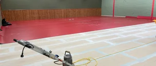 Nya golvet snart på plats i pingislokalen