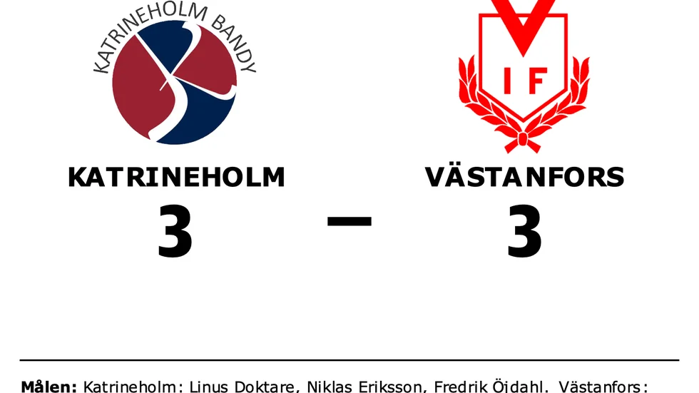 Katrineholm spelade lika mot Västanfors
