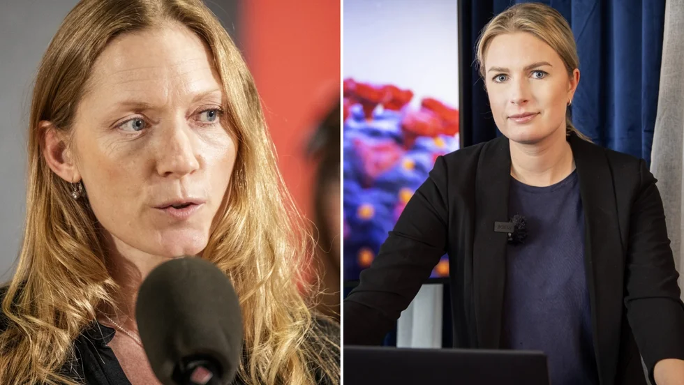 Vaccinsamordnare Christine Senter frågas ut om vaccinationen av reporter Cecilia Thomsson.
