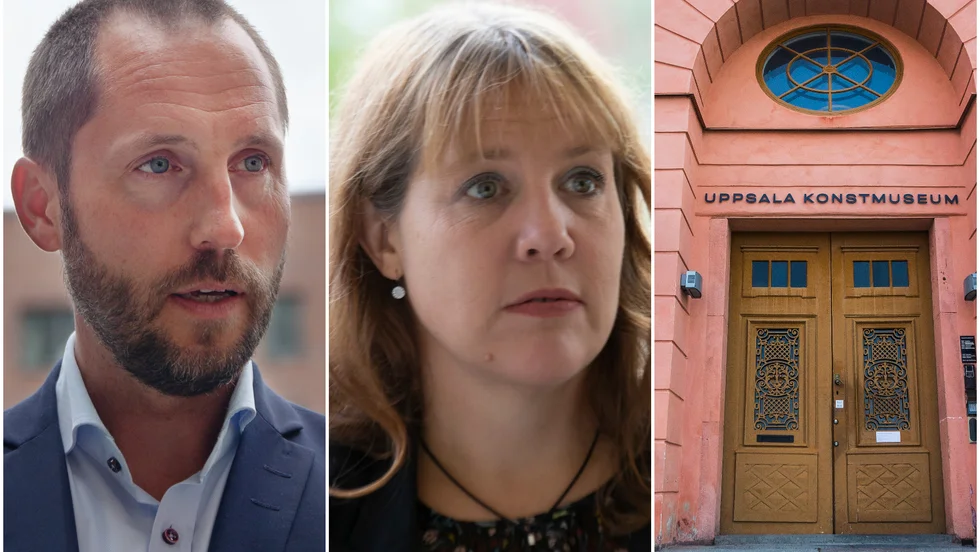 Erik Pelling (S) och Linda Eskilsson (MP) hör båda till Mittenstyret i Uppsala kommun, men i frågan om konstmuseets placering står de på olika sidor.