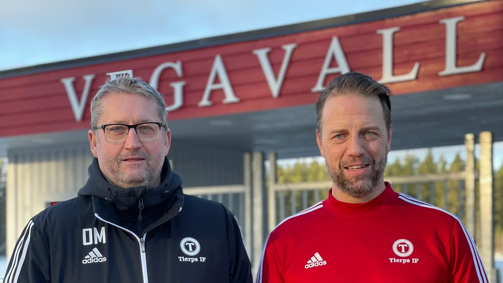 Tierps nya tränarduo Ola Melin och Fredrik Wendin.