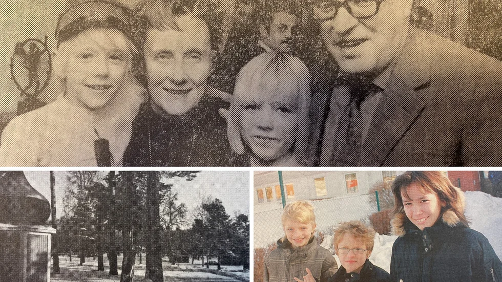 Jan Ohlsson från Uppsala fick rollen som "Emil i Lönneberga". Här ses han tillsammans med Astrid Lindgren, storebrorsan Dick Ohlsson och regissören Olle Hellblom. I dagens återblick kan ni även läsa om Brunnsparken i Södra Vi och Vimmerbyeleverna som tävlade i "Vi i femman". 