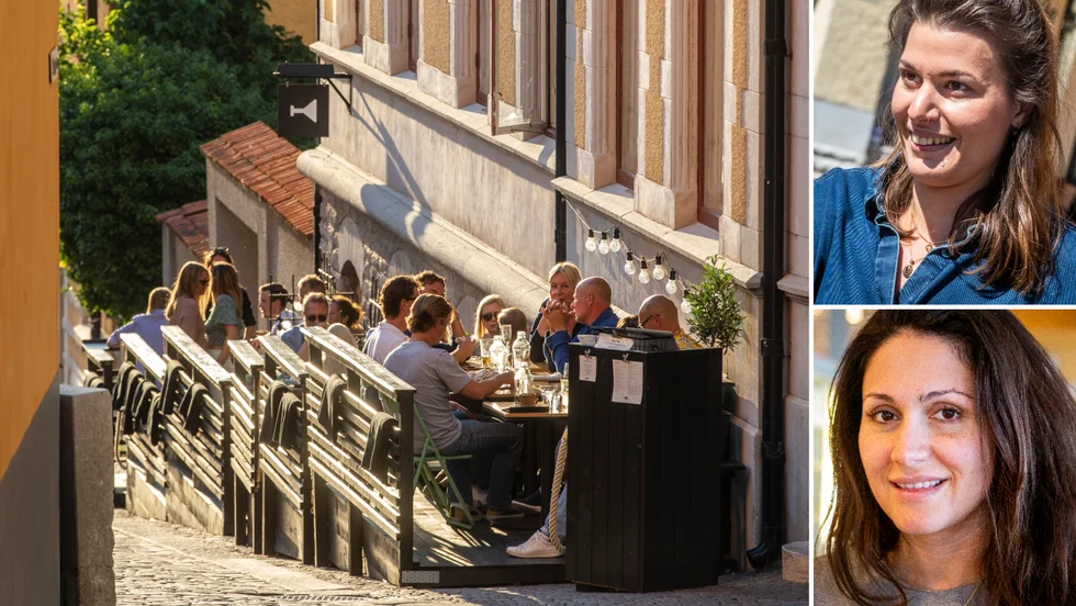 Under sommaren och hösten återhämtade sig öns krogar, nu överväger många att stänga. På bilden: Ellen Kanellos på Bageriet och Nancy Yussef på Eden.  