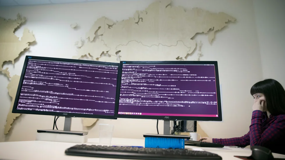 Arkivbild från en cyberattack i Ukraina 2017.