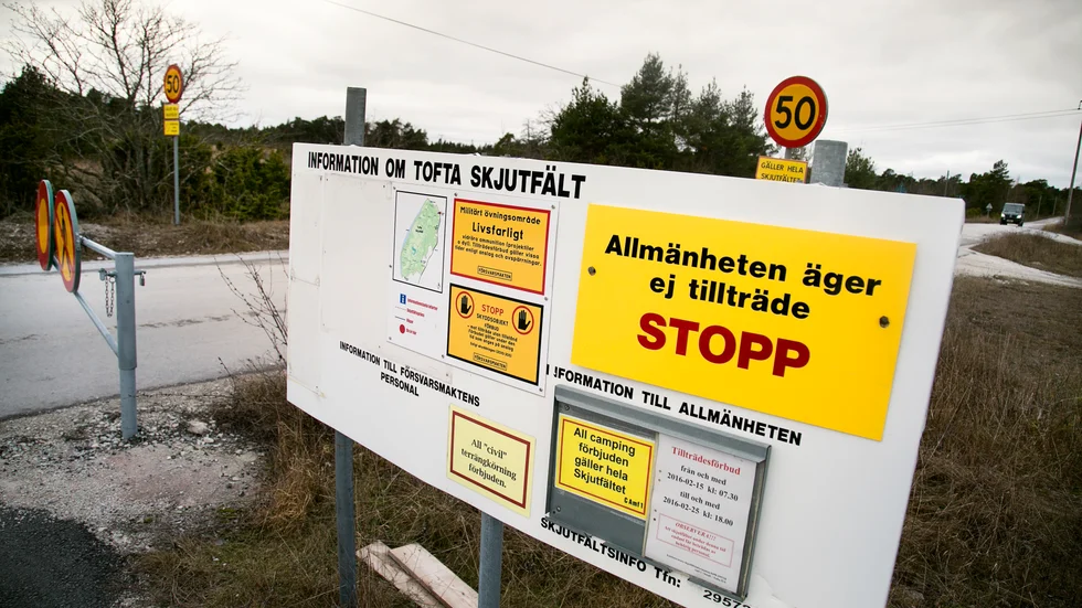 Tofta skjutfält.