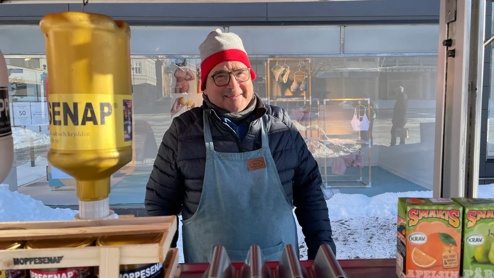 En munter Hans-Åke en iskall vinterdag.