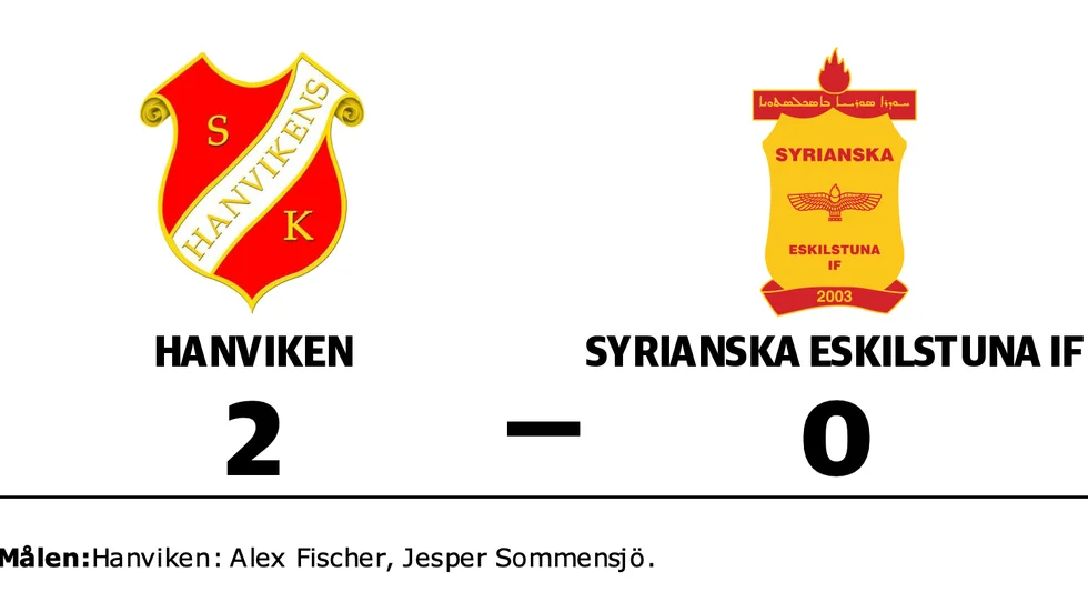 Hanvikens SK vann mot Syrianska Eskilstuna IF