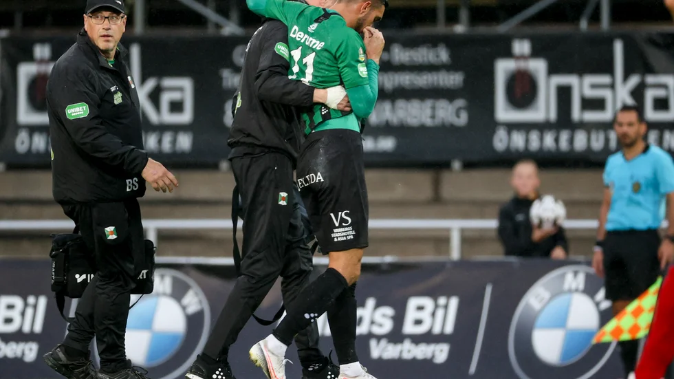 Varbergs Daniel Krezic drog på sig en korsbandsskada i hemmamötet med Djurgården.