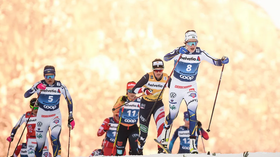 Ebba Andersson blev trea i fredags etapp av Tour de Ski.