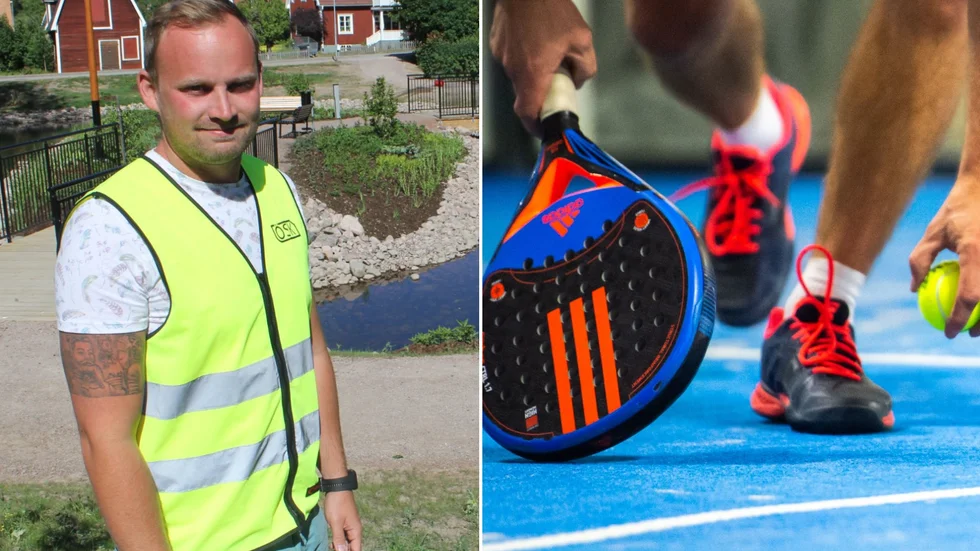 Simon Råsbacken, som till vardags jobbar som projektledare på Östra Smålands Kommunalteknikförbund, vill ha sin padelhall klar i slutet av mars.