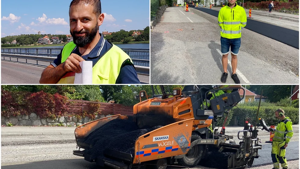Jobbet på Regementsgatan är i full gång konstaterar både Manhal Muwaffak och Johannes Swensson från Strängnäs kommun.