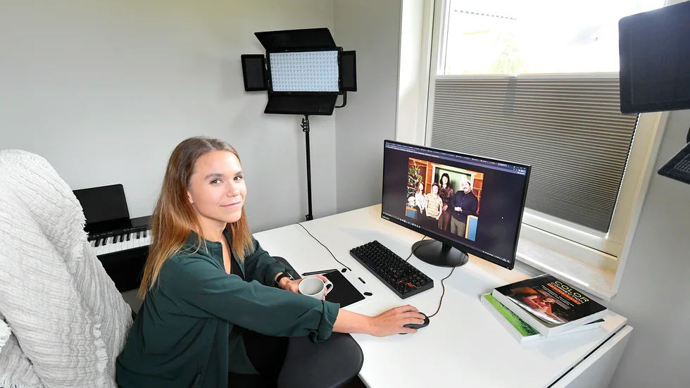 ”Vi jobbar med 3d-grafik och compositing. Generellt lägger vi till och tar bort saker digitalt i scenerna”, säger Matilda Isaksson.