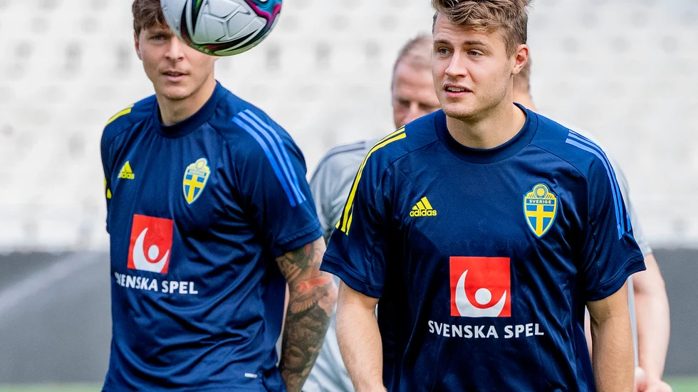 Mattias Svanberg, till höger, är högaktuell som Albin Ekdals ersättare i onsdagskvällens VM-kval mot Grekland i Aten.