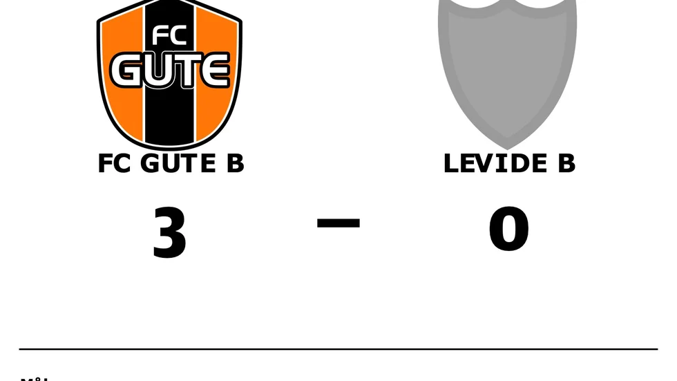 FC Gute B vann mot Levide IF B