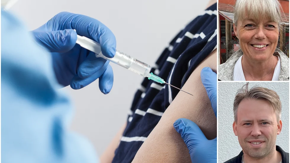 Ja, folk försöker tränga sig i vaccinkön, även om alla inte är ense om att det handlar om direkt fusk. På bilden Charlotta Påhlman Lind, Region Sörmland, och Erik Lind, Idoc.