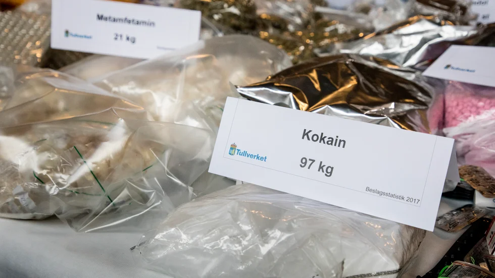 Sex personer åtalas i ett narkotikamål där ett av de största beslagen htills av kokain och metamfetamin i Sverige gjorts. Arkivbild.