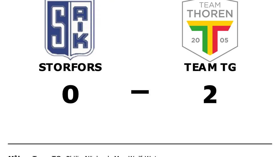 Storfors förlorade mot Team TG