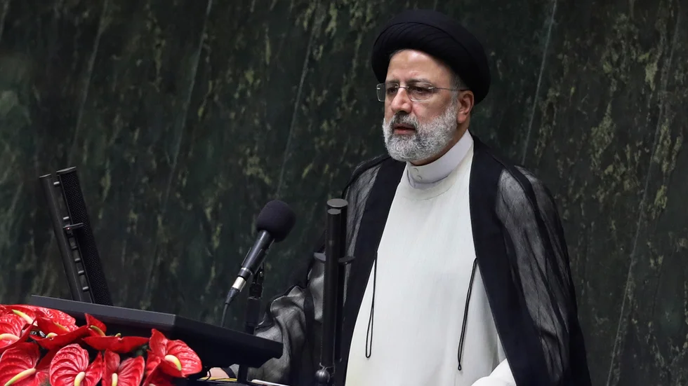 Irans president Ebrahim Raisi då han svors in på sin post i Teheran den 5 augusti.