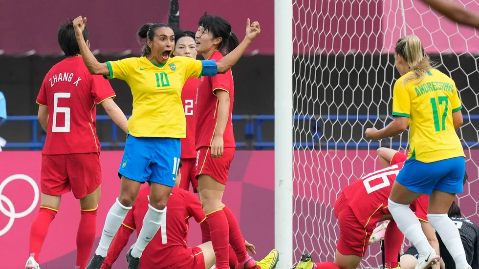Marta gav Brasilien ledningen redan efter nio minuter.